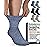 Pembrook Bamboo Viscose Diabetic Socks for Women & Men - 6 Pairs Ankle Socks for Swollen Feet | Neuropathy Socks | Moisture Wicking Diabetic Socks for Men 9-12 | Black, White, Beige, Aqua, Blue, Navy