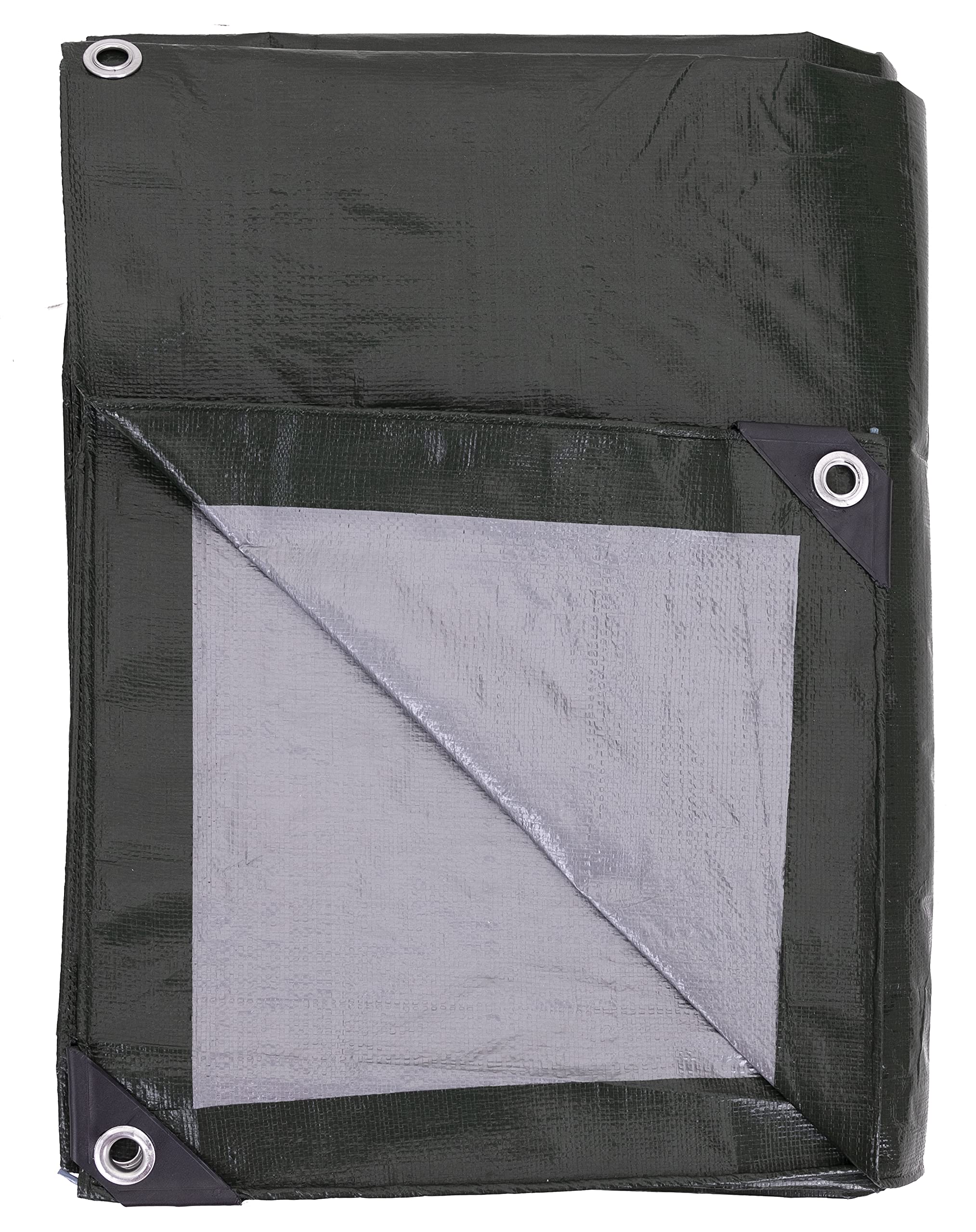 Kotap (12 AWG); ca. 6 m langes X (12 AWG); ca. 6 m langes schwere 12 von 12 Kreuz Weave 8-mil wendbar grün/silber Poly Tarp, Artikel: tgs-2020