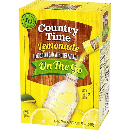 Miniatura 6 de Country Time Mezcla de bebida en polvo de limonada endulzada con azúcar, 60 unidades