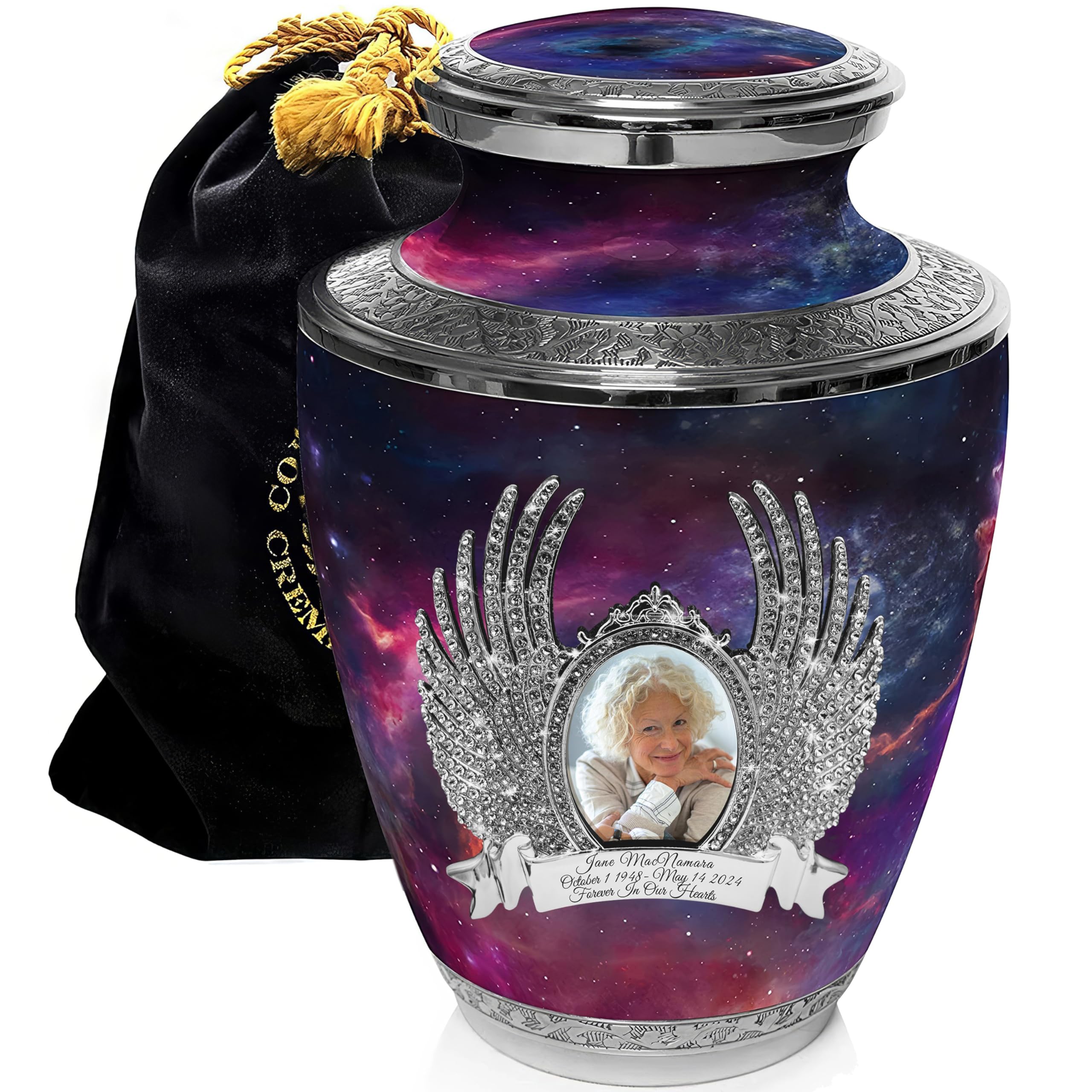 Cosmic Galaxy Cremation Urns for Human Ashes Adult Female Urns for Ashes