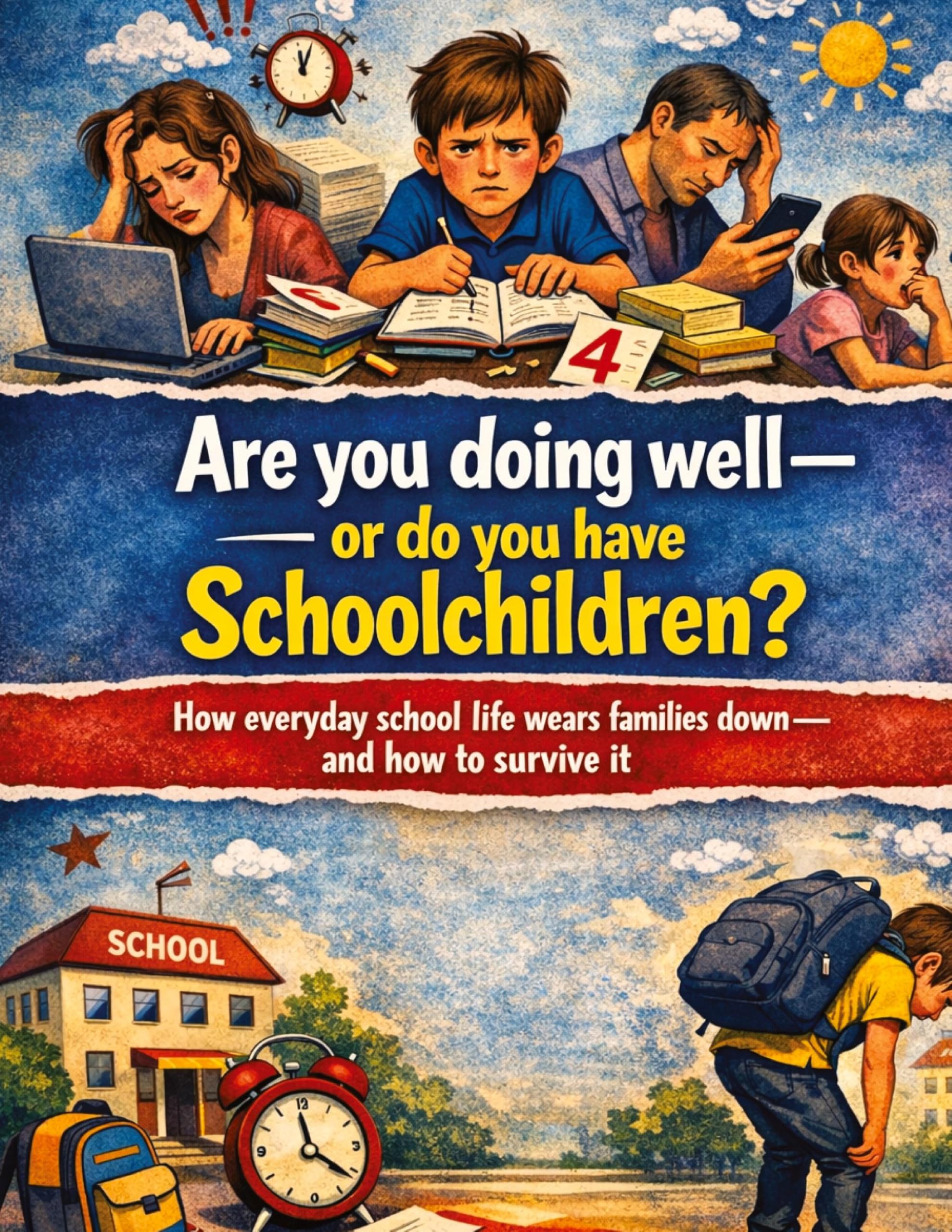 Are you doing well - or do you have schoolchildren?: How everyday school life wears families down - and how to survive it