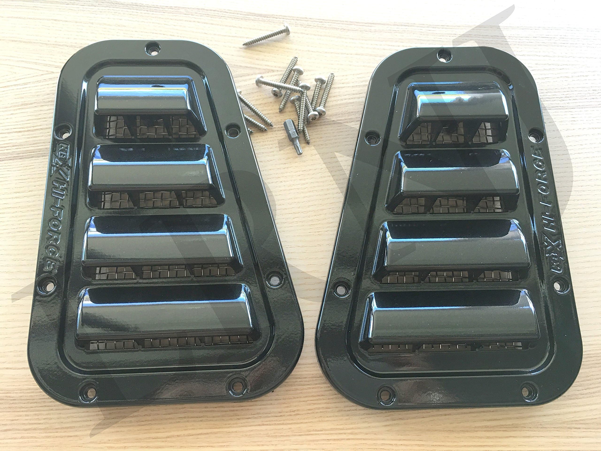 KBX HI-FORCE WING TOP AIR INTAKE SET OF 2 COMPATIBLE WITH LAND ROVER DEFENDER 90/110 /130, PART # KBX5301 / BA 5901