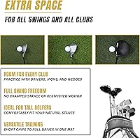 Vista 9 de Alfombrilla de golf prémium de 6 x 4 pies, tapete de golf de triple césped, tapetes de golf para práctica en interiores, exteriores, con simulador