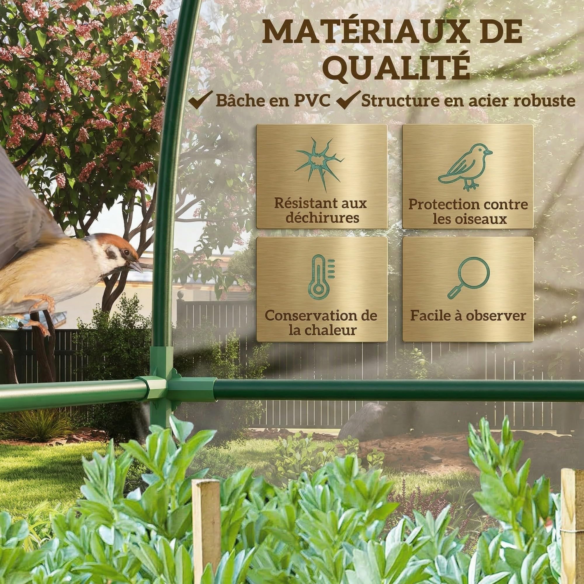 Outsunny Serre de Jardin adossée, Serre de Balcon, bâche renforcée PVC, châssis en Acier, 2 Portes zippées enroulables, pour légumes Plantes Fleurs, intérieur et extérieur, 214x118x212cm, Transparent