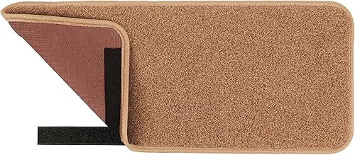 Miniatura 10 de Prest-O-Fit 5-1088 Decorian - Tapetes para escalones de cámper., 8", marrón (Butter Pecan Brown) marrón (Butter Pecan Brown),Granito negro,marrón