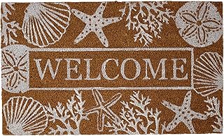 DII Natural Coir Doormat Outdoor Welcome Mat, 17x29, Seashells