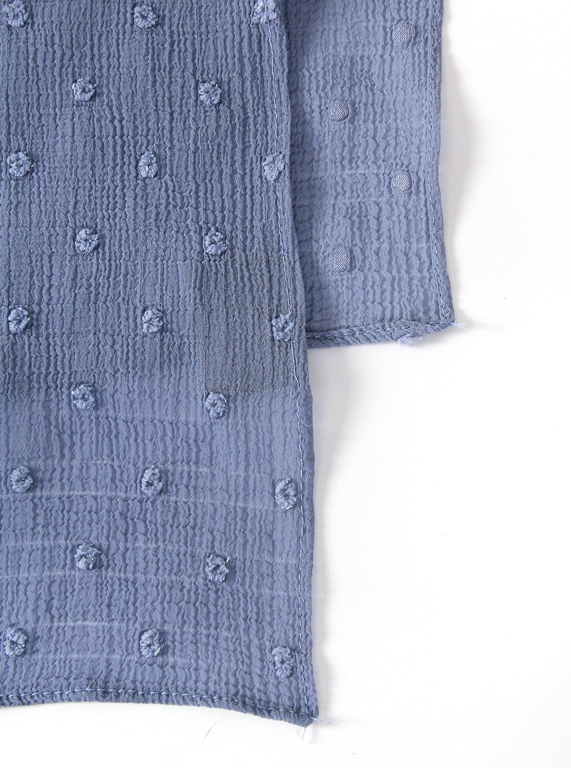 Chiffon Dotted Hijab Scarf for Women, Lightweight Textured Head Wrap Shawl,Soft Muslim Headscarf for Spring Fall - Image 4