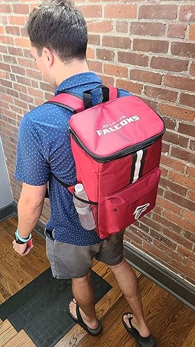 Miniatura 3 de Atlanta Falcons 36 Can NFL - Mochila hielera portátil de lados suaves - Bolsa aislada con capacidad para 36 latas, más una botella de vino o botella