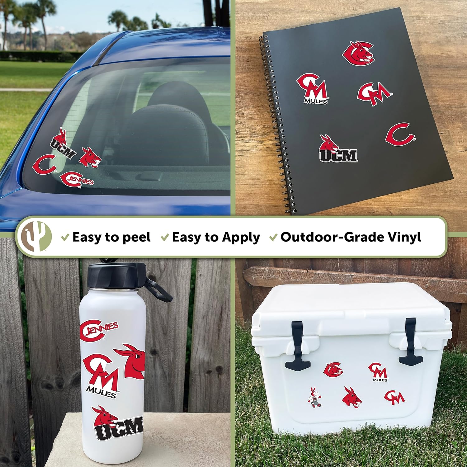 Desert Cactus University of Central Missouri Sticker Mules Vinyl Decals Laptop Water Bottle Car Scrapbook T2 (Type 2) - Image 2