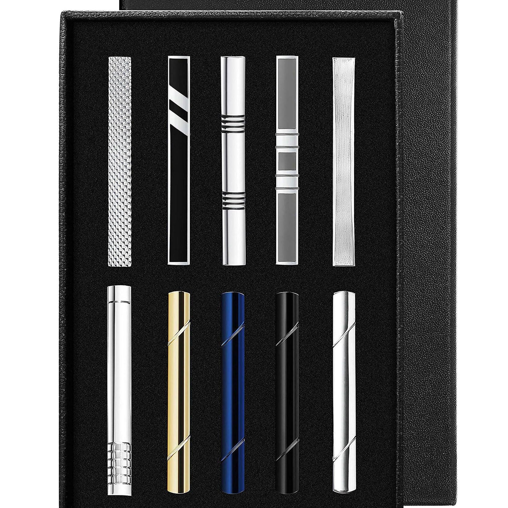 Herren Krawattenklammer Edelstahl Business Kragenclip