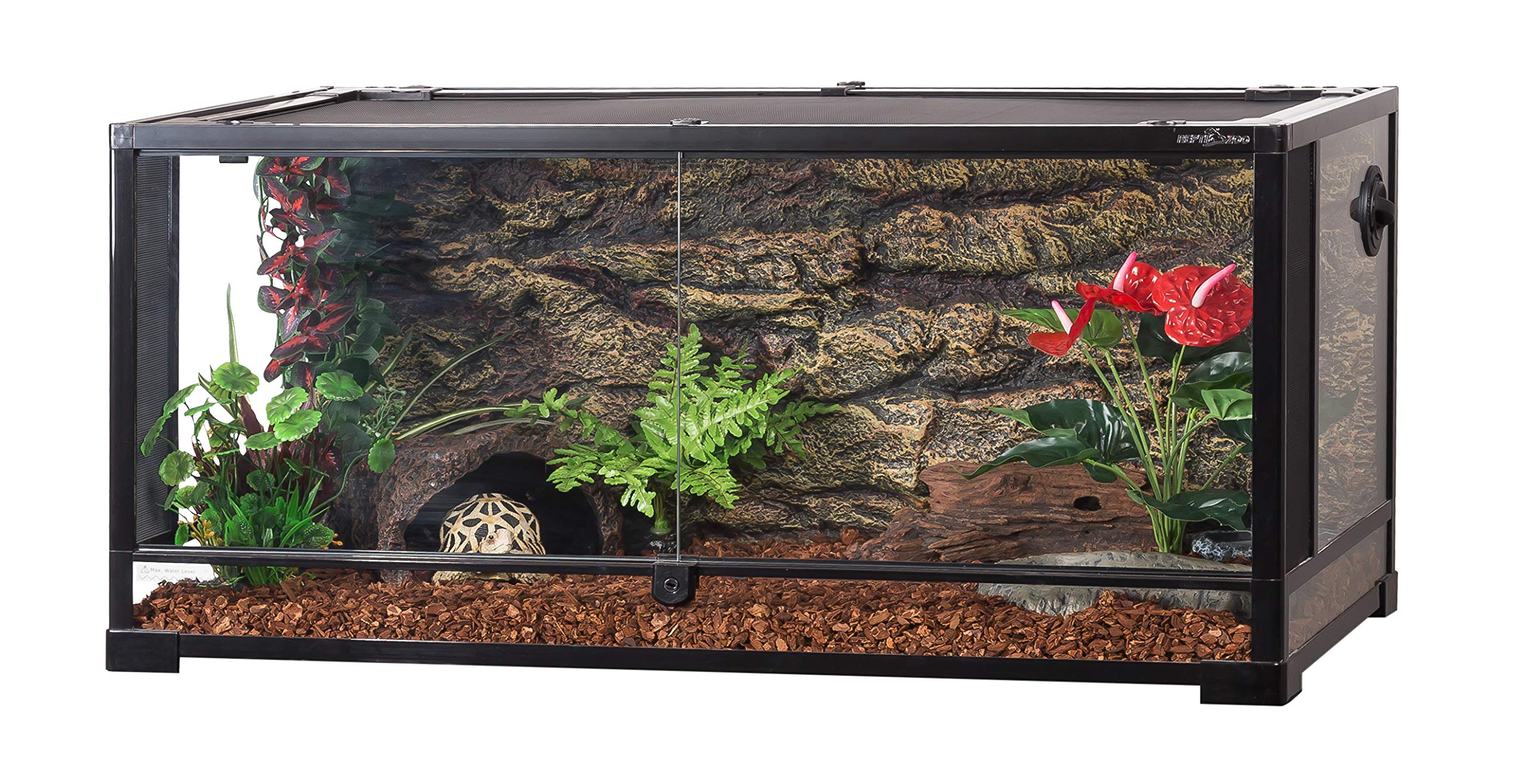 ReptiZoo Terrario de Cristal 91,5 x 46 x 46 cm, Desmontable – enviable. RK0119