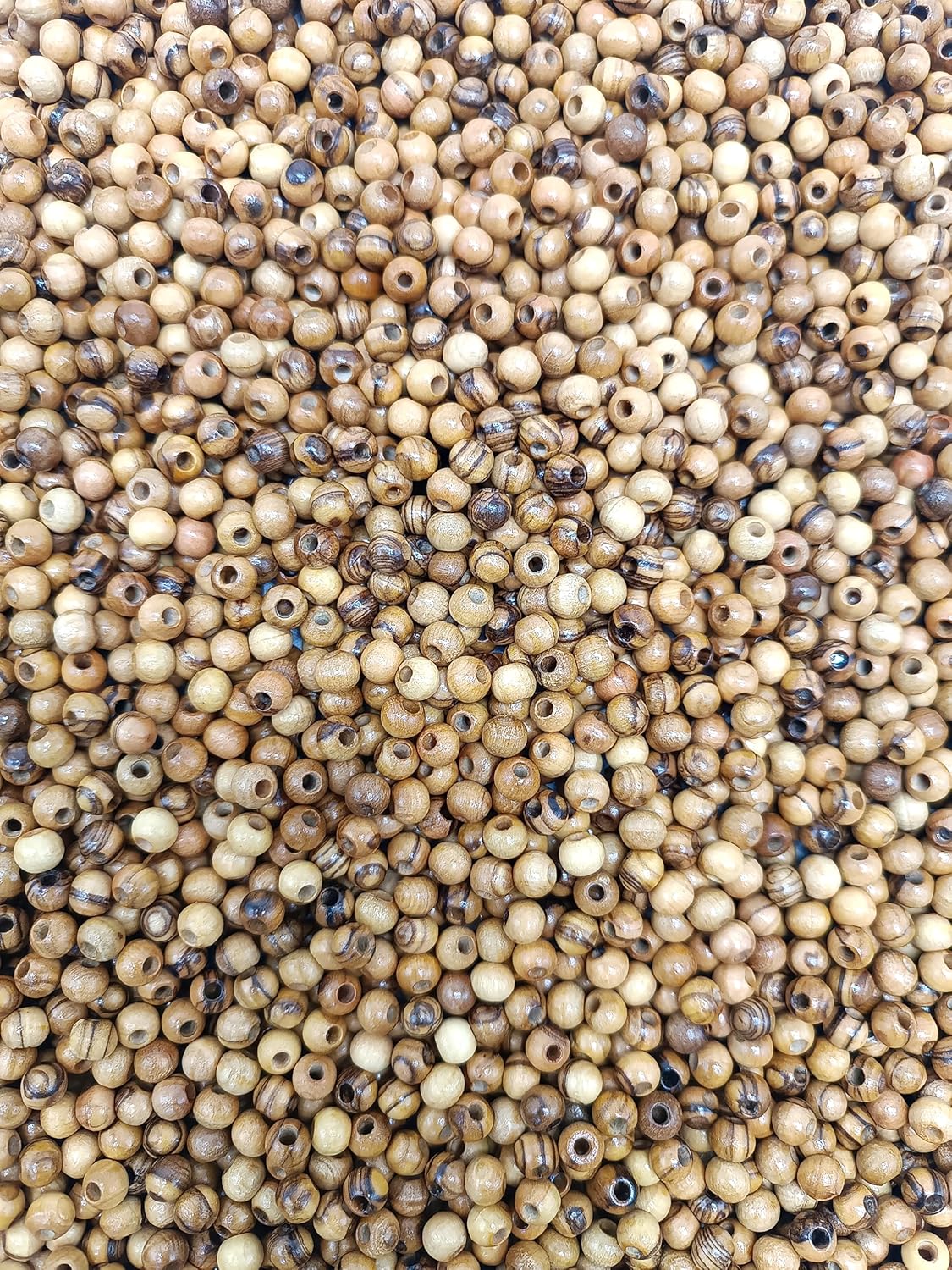 ZULUF 5mm Olive Wood Religious Beads for Jewelry Making (1000pcs) Rosary Making Supplies Catholic Small Wooden Loose Beads Holy Land Bracelet Necklace Craft BEAD038