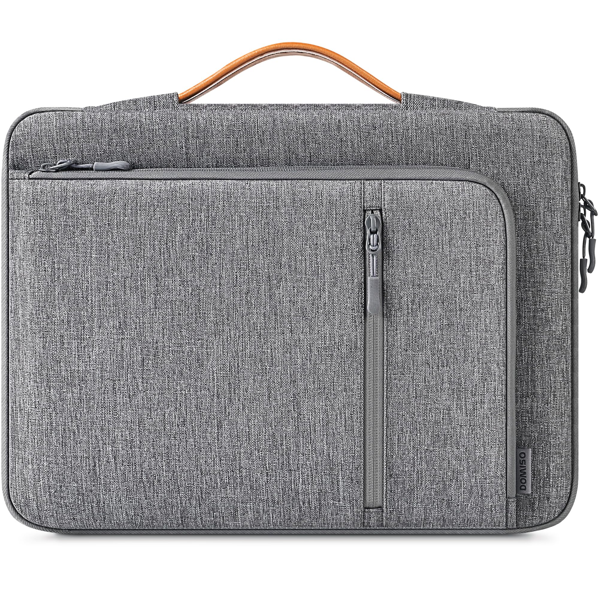 DOMISO Geschäft Laptoptasche 15.6 Zoll Premium Wasserdichte & Stoßfeste Notebookhülle mit Griff für MacBook Air 15″ M4/M3, MacBook Pro 15″,Dell Latitude,HP EliteBook,Grau