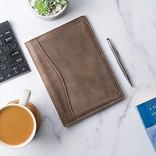 Miniatura 9 de PEGAI Junior Legal Pad Folder Organizer  Portfolio Binder, Resume Interview Document Organizer Folio  Personalized Leather Binder Padfolio with