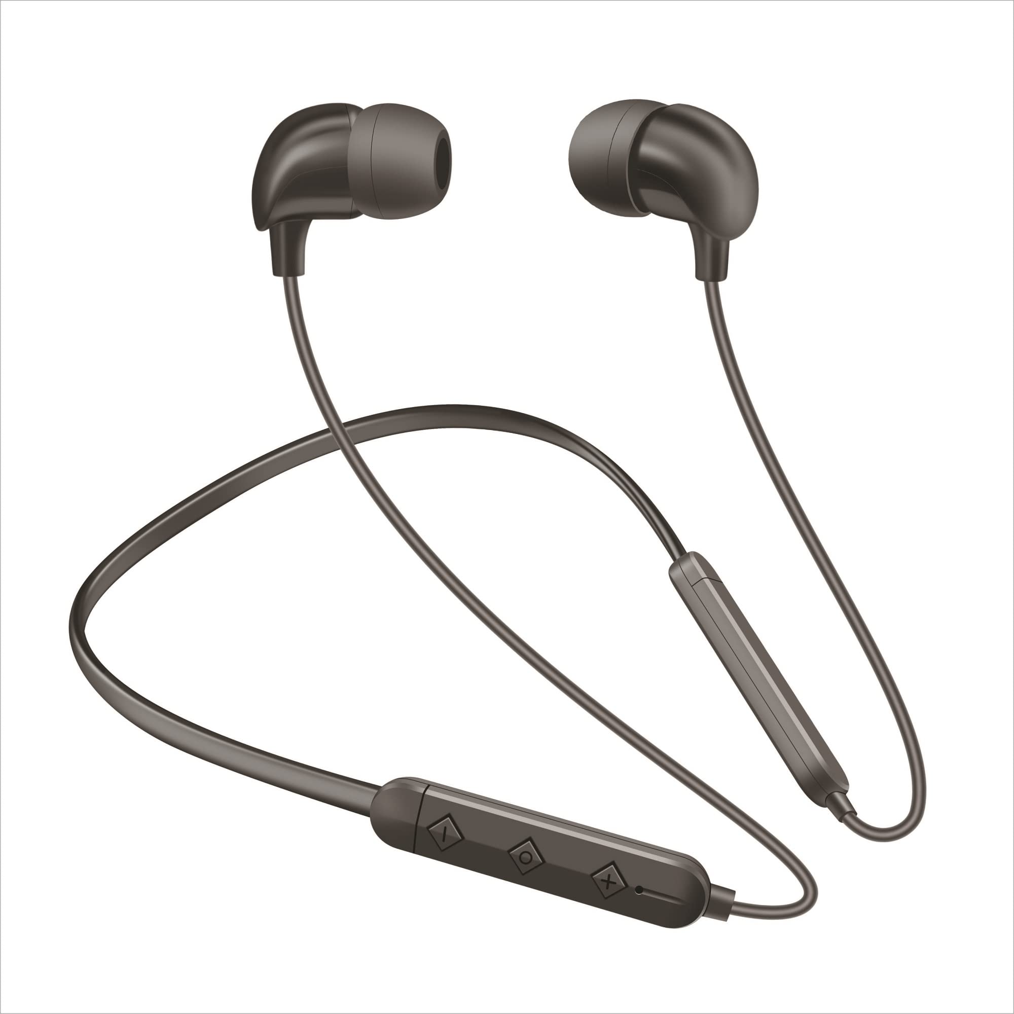 TP TROOPS in-Ear Bluetooth 5.0 Neckband with Mic, Hi-Fi Stereo Sound Neckband,20Hrs Playtime, Lightweight Snug-fit in-Ear Fast Charge & Voice Assistant