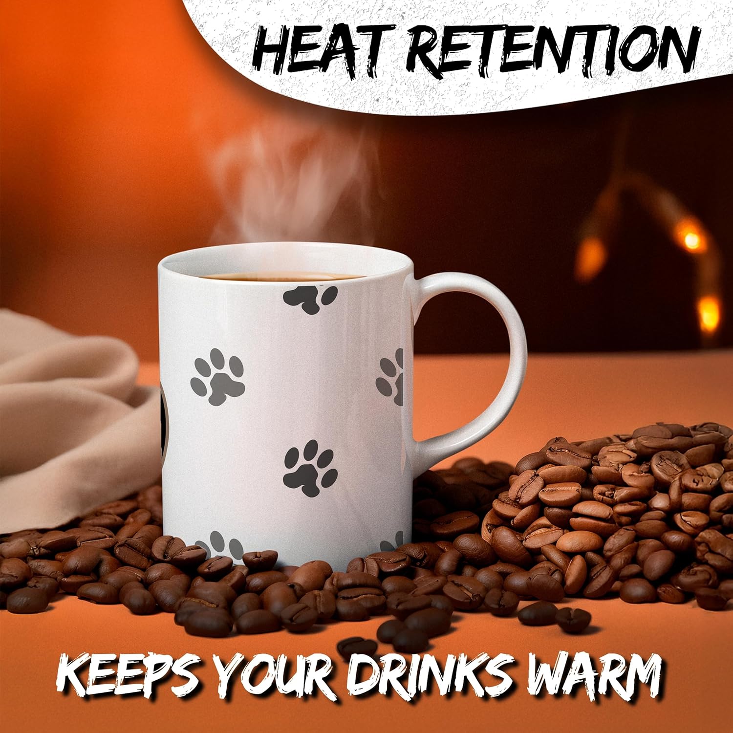 Best Cat Dad Ever Ceramic Coffee Mug 11oz Pet Lover Kitty - Tea Coffee Mug with Comfortable Grip - Unique Fun Gift White Cup for Office or Home - Vibrant Long-Lasting Print ID44991 - Image 3