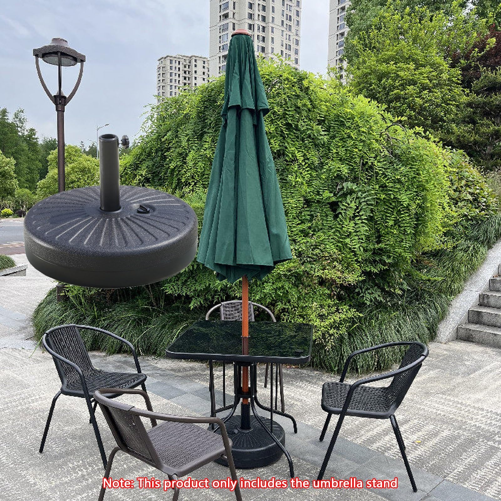 Questo Supporto per ombrellone con Serbatoio d'Acqua Circolare, Base per ombrellone da Esterno Resistente