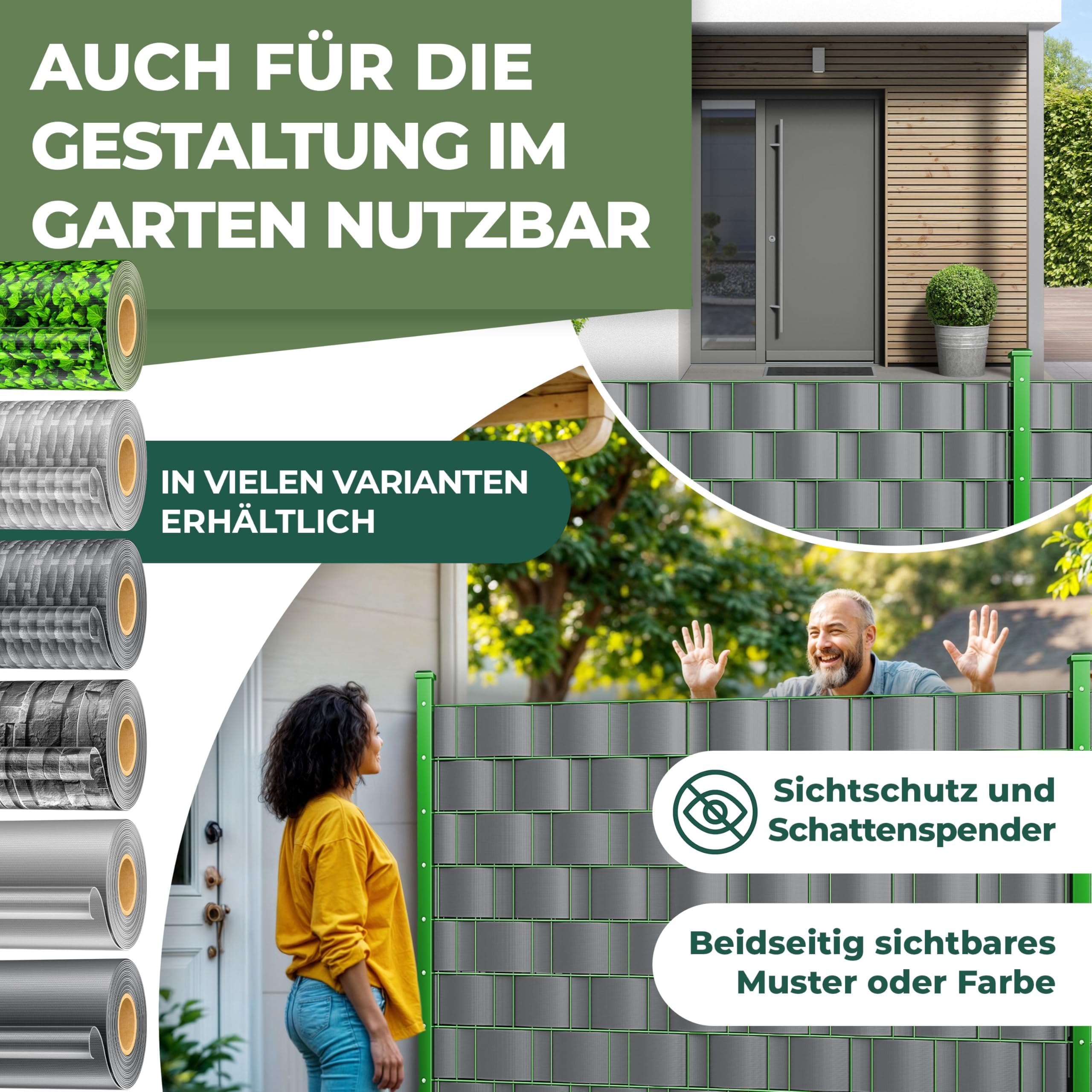 KESSER® Bandes brise-vue en PVC - Clôture double fil - Opaque - 70 m x 19 cm - 60 clips de fixation - Résistant aux intempéries et au vent - Film de clôture - Clôture de jardin - Anthracite