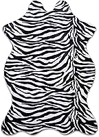 Vista 12 de Sgizoku Alfombra con estampado de vaca, 3.6 x 2.5 pies, alfombra de piel de vaca sintética, bonita alfombra de área divertida, decoración