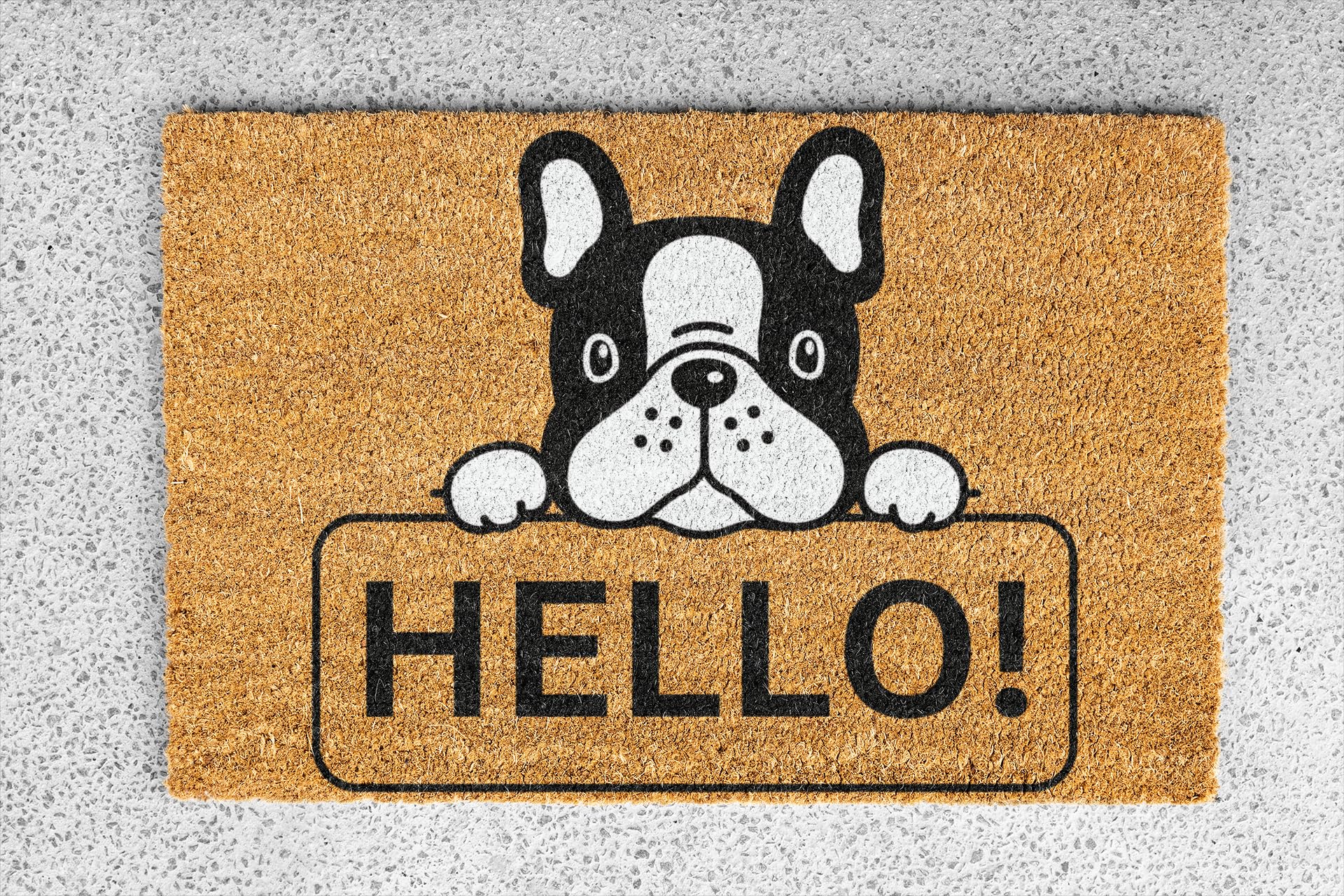 Paillasson Extérieur En Fibre De Coco - 40x60cm Avec Message 'Welcome To The Dark Side' | Antidérapant Et Absorbant