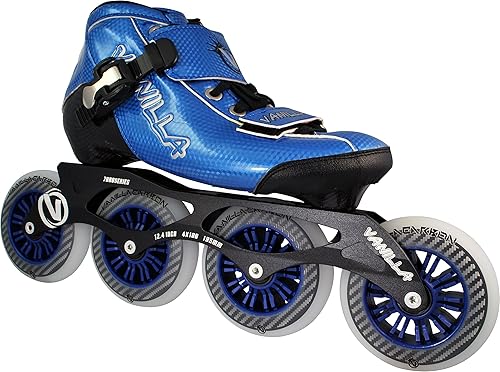 Miniatura 2 de Patines en línea Vanilla Carbon Speed con rodamientos ABEC-9, ruedas de uretano 85A, moldeables por calor, marco de aluminio serie 7000