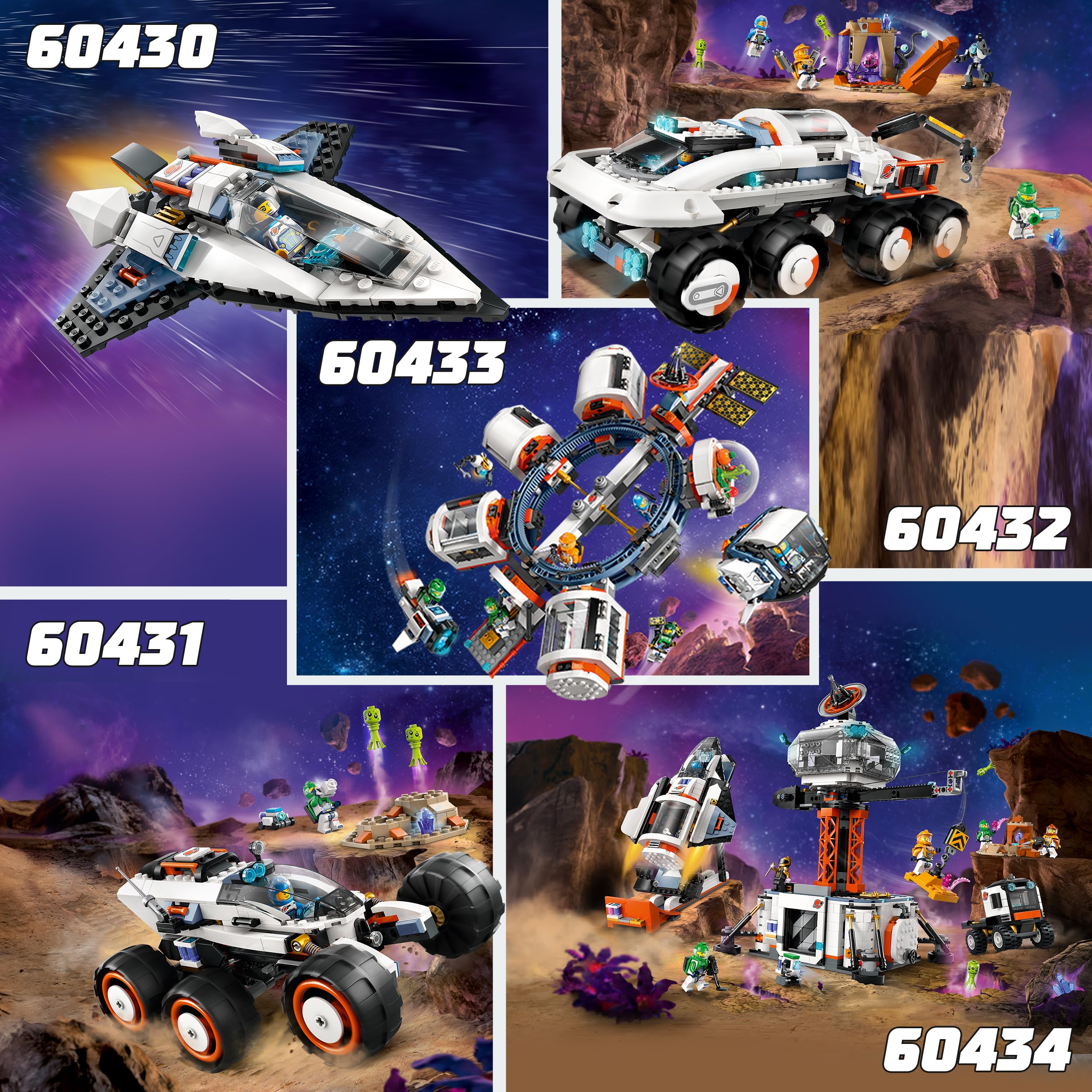 LEGO City Space Base with Launch Ramp and 6 Mini Figures