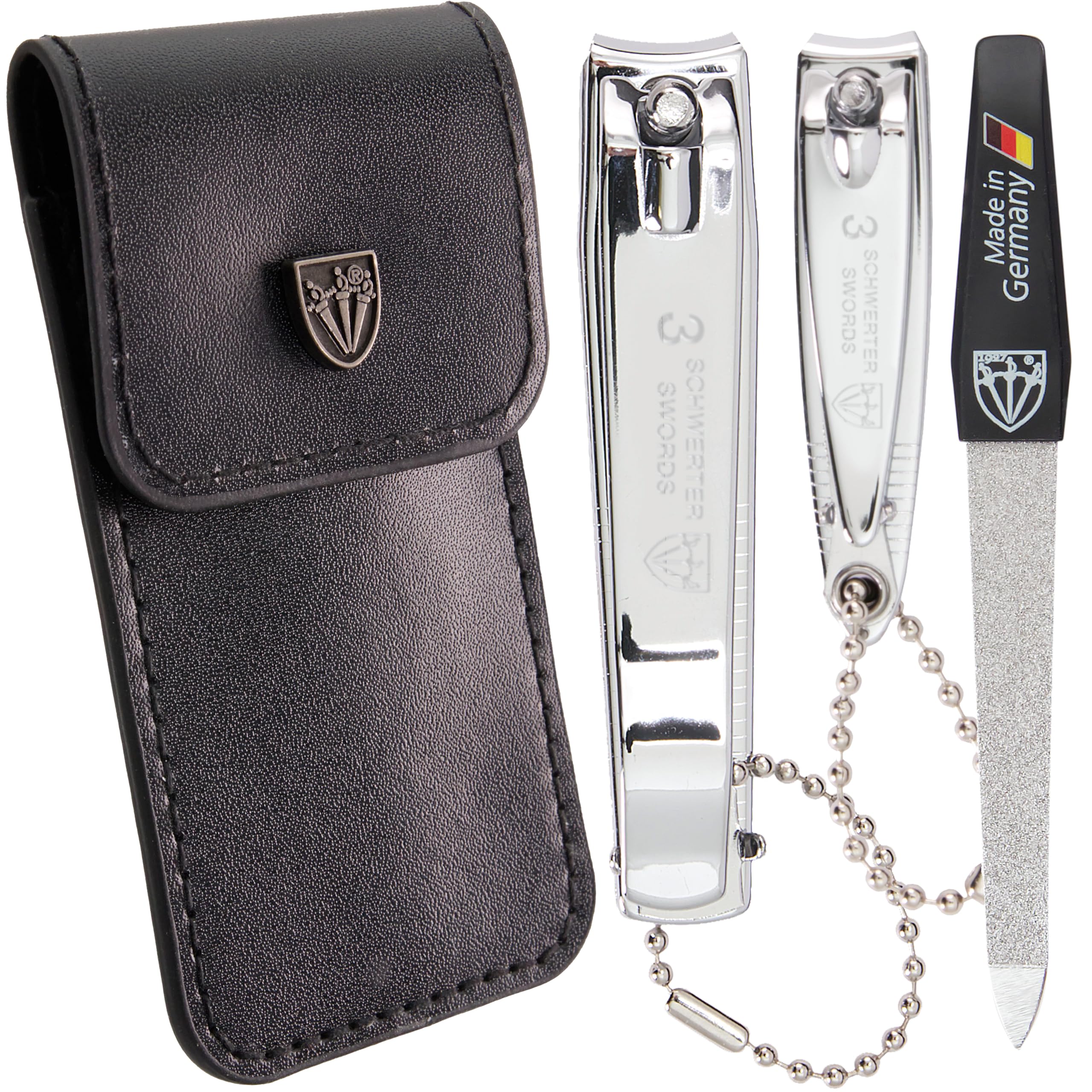 Brand Quality fingernail & toenail Clipper, Manicure, Pedicure Nail Care by with Metal Nail File and case, Silver Color Edition