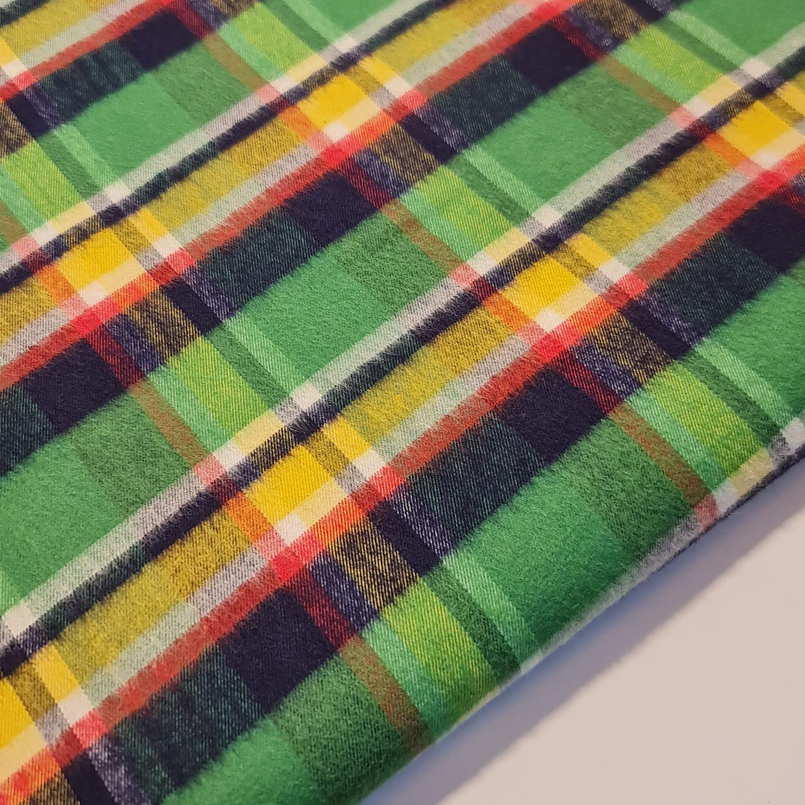 New 100% Brushed Cotton Flannel Fabric Tartan Winceyette Craft Dress Material 44", 112 cm Wide Sold As 1 Meter Pre - Image 2