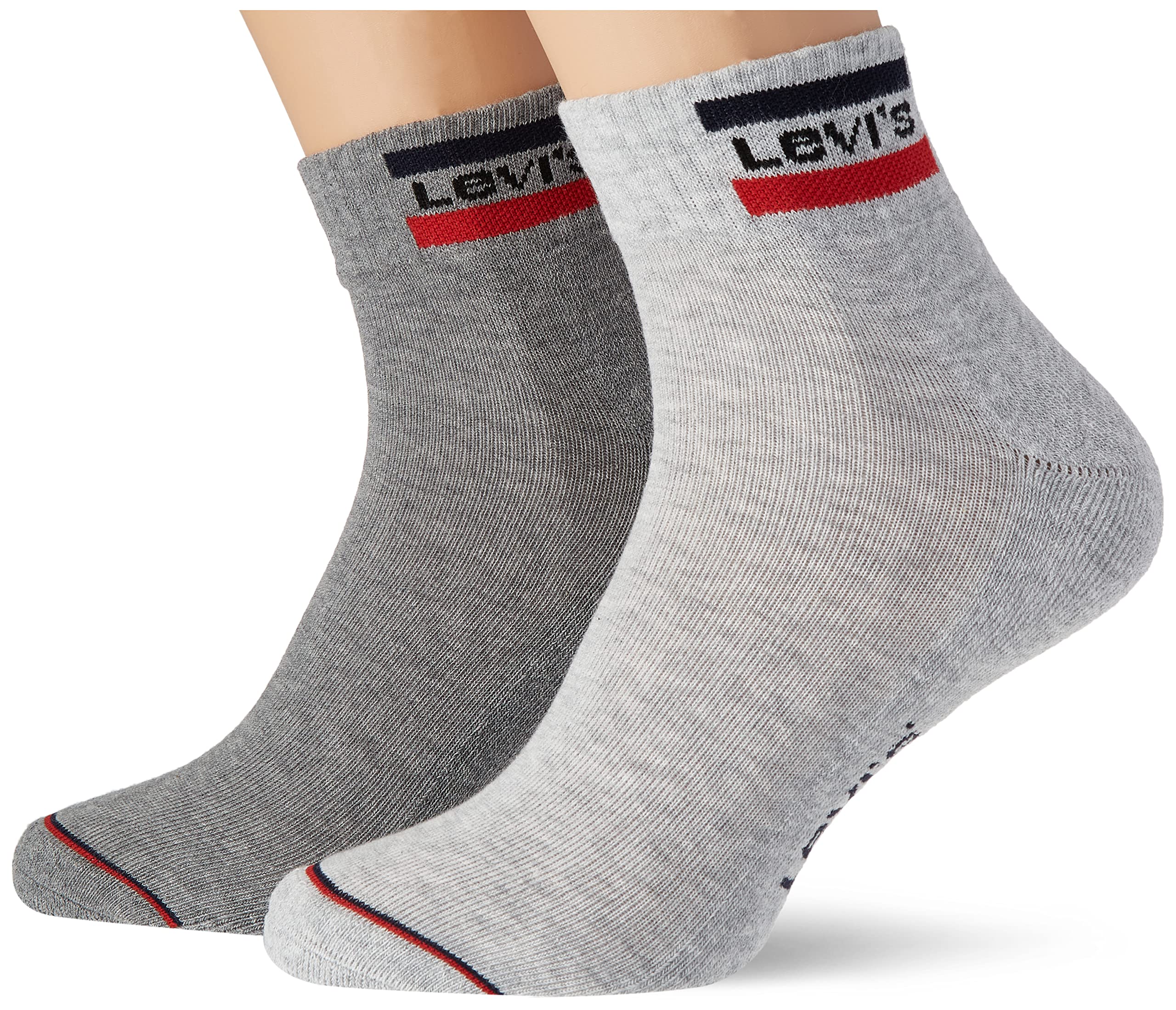 LEVIS unisex-adult Sportwear Logo Quarter 144 Quarter, grey combo, 39-42