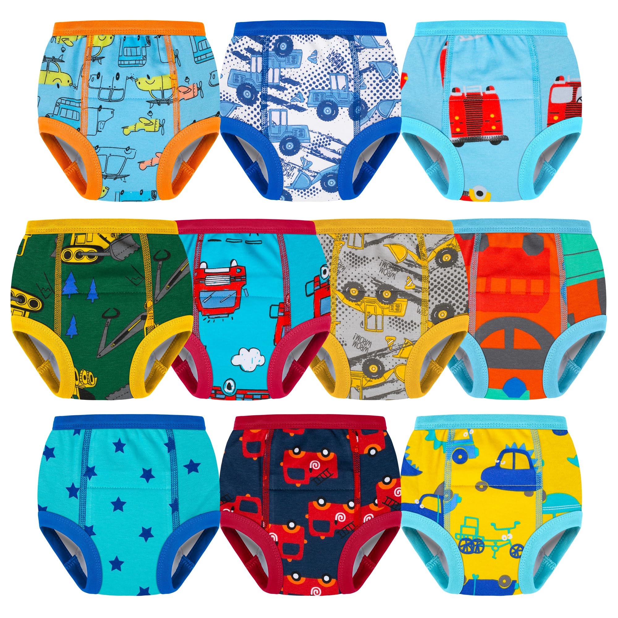 BIG ELEPHANT 10-Pack Potty Training Underwear, Toddler Training Pants