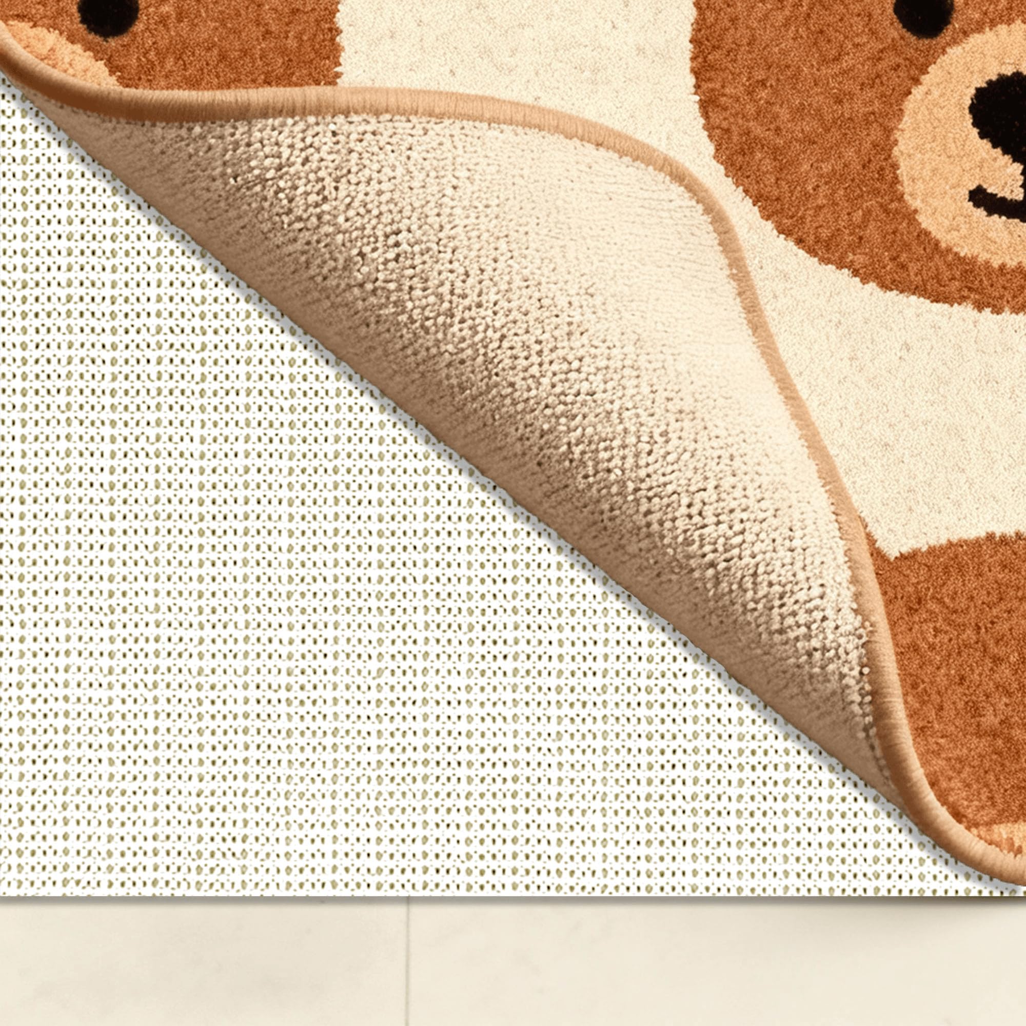 Non Slip Rug Underlay 140 x 250 cm Cuttable PVC Anti Slip Rubber Matting Multipurpose Mat for Drawers Shelves Carpet, Used on Hard Smooth Floors, off white