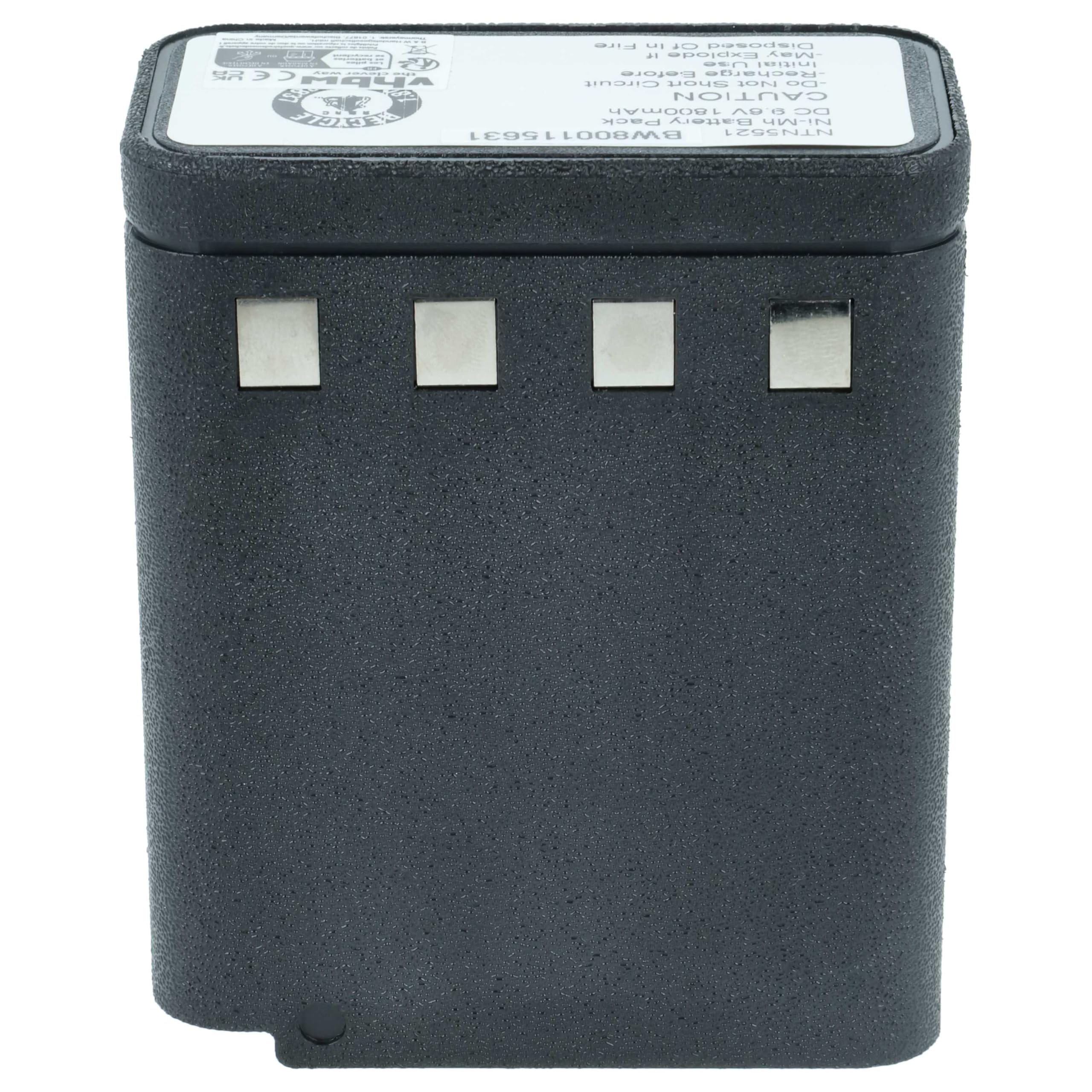 vhbw 5x bateria kompatybilna z Bullard BST, BSX Radio (1800 mAh, 9,6 V, NiMH)
