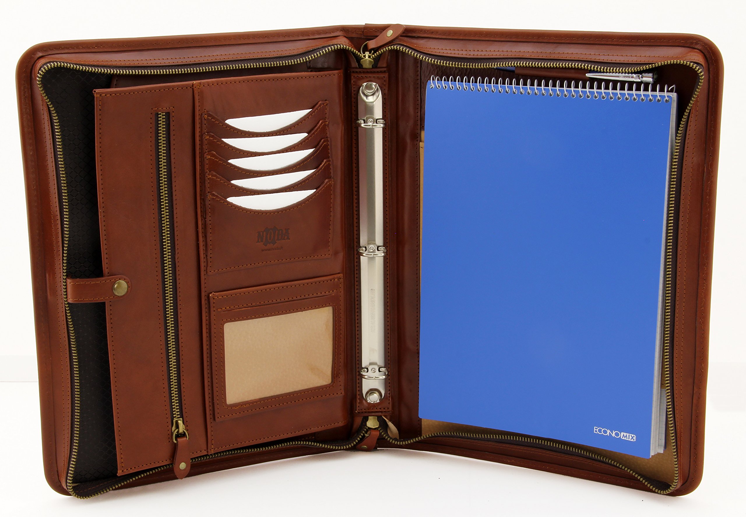Noda Executive Leather Padfolio 3 raccoglitore
