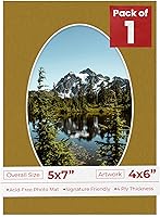 Vista 151 de Tapete de 5 x 7 para fotos de 4 x 6 pulgadas, con apertura de tablero ovalado verde Honeydew precortado, sin ácidos, mate para proteger tus