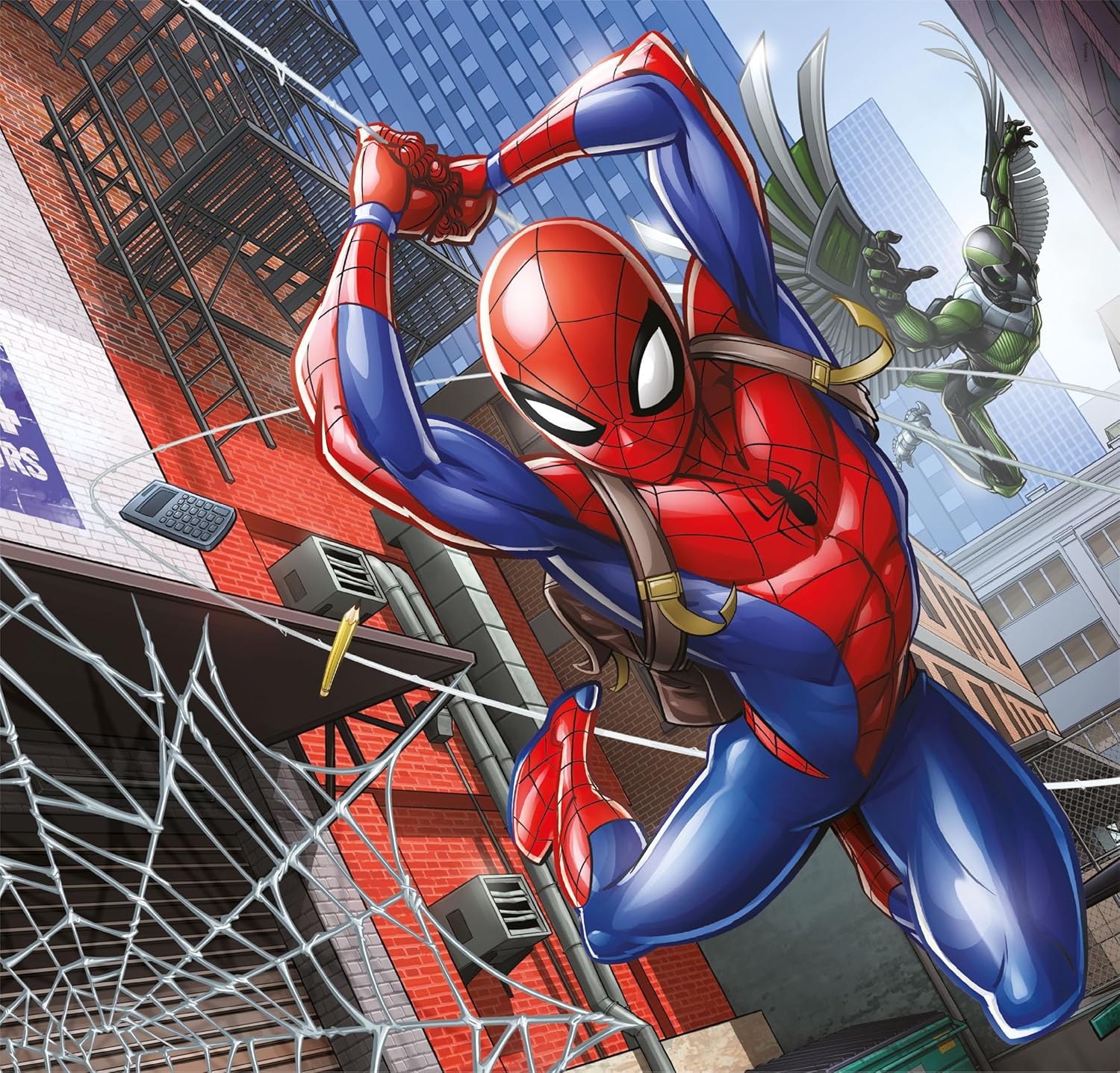 Clementoni - Marvel Spider-Man Supercolor Spider-Man-3x48 (Includes 3 48 Pieces) Children 5 Years, Cartoon Puzzles, Made in Italy, Multicoloured, 25316