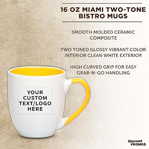 Miniatura 3 de Juego de 1050100 tazas de café grandes personalizadas estilo bistró, 16 onzas, paquete personalizado a granel, perfecto para café, té, expreso,