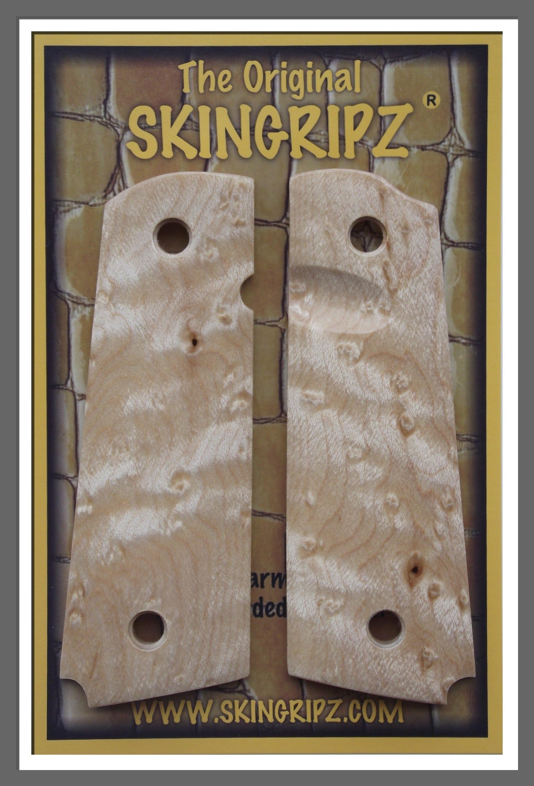 SkinGripz"EXPEDITION" Birdseye Maple 1911 Grips (Full Size)
