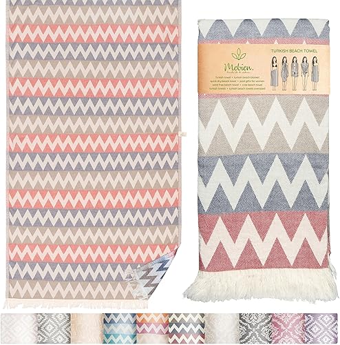Miniatura 23 de Toalla de Playa Turca Premium – 100% Algodón Natural, Secado Rápido, Sin Arena, Toalla de Playa de Tamaño Grande 35"x67" – Ideal para Viajes