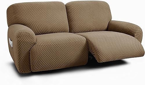 Miniatura 27 de ULTICOR Sofá reclinable extra ancho de 75 a 100 pulgadas, funda de sofá reclinable de 2 plazas, funda de sofá reclinable extra ancha, tela jacquard