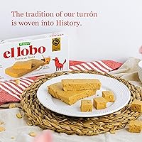 Vista 5 de El Lobo Jijona Turron Blando Turron, Almendra Española Cremosa, Turrone suave tradicional de España, hecho con miel, sin gluten, 5.3 oz