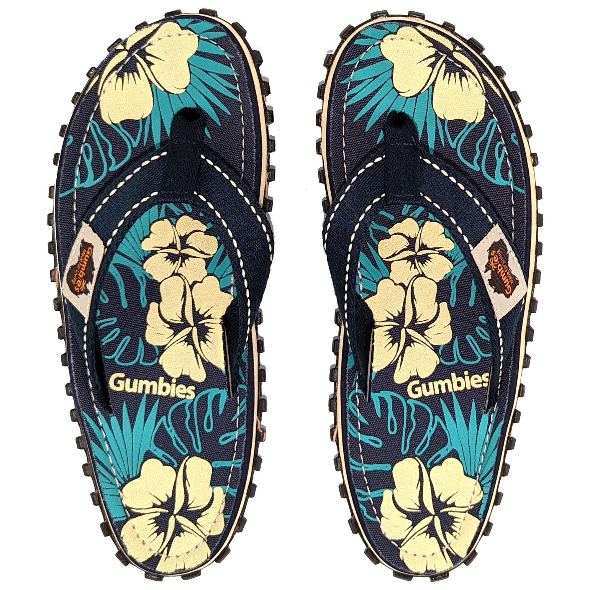 Gumbies Tongs Originales Hibiscus Orange - Sandales Homme/Femme Ultra Confortables 39 EU