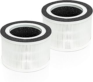 True HEPA Replacement Filter, Compatible with Afloia Fillo and MOOKA Allo Air Purifier, 3-in-1 Pre-filter, H13 True HEPA and Activated Carbon Filtration, 2-Pack