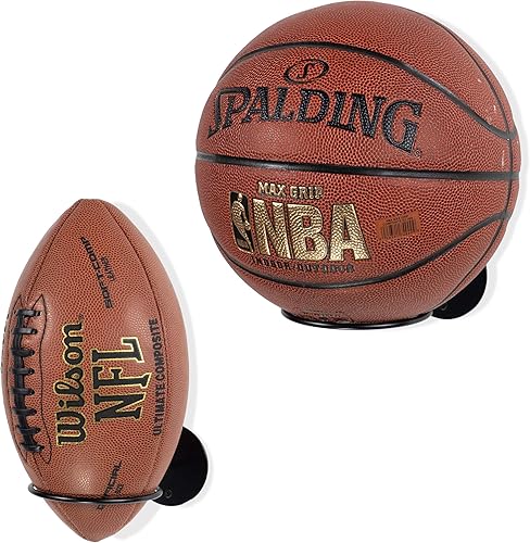 Wallniture Palla Ball - Juego de 2 estantes de almacenamiento para montar en la pared, para pelotas de fútbol, voleibol, fútbol y baloncesto, para