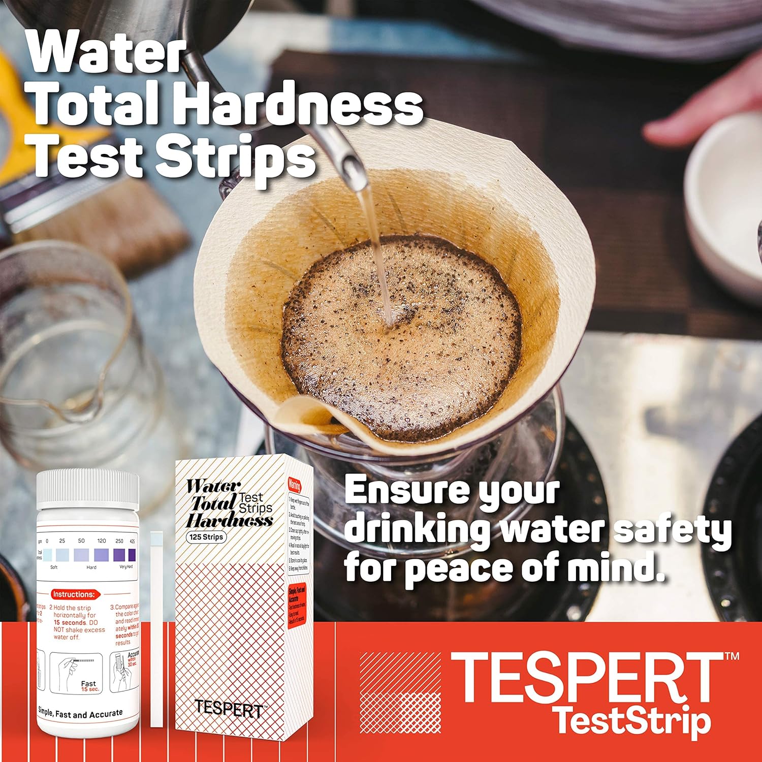 Buy Water Hardness Test Kit 125 Strips Hard Water Test Kit, TESPERT