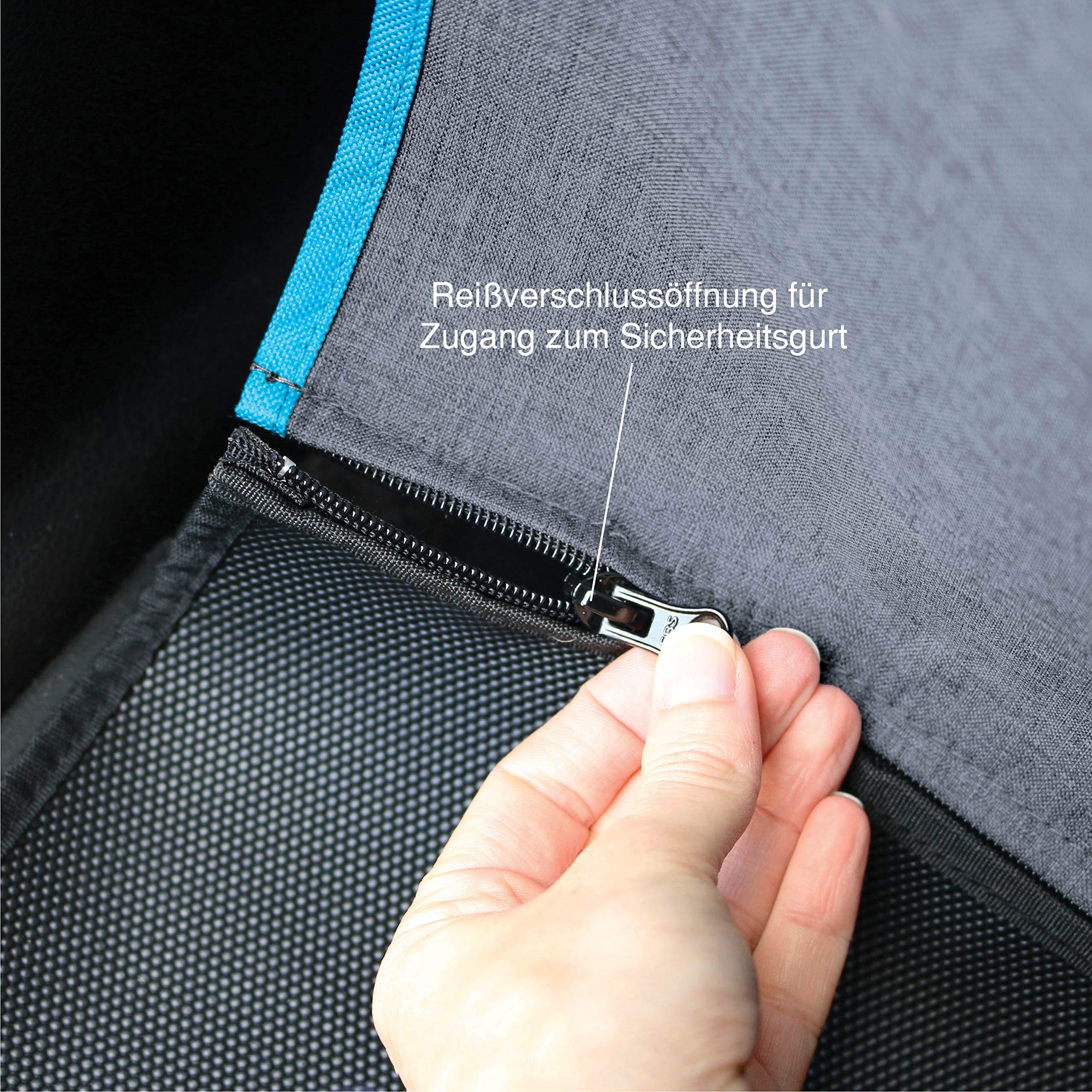 Kurgo Coast to Coast-Hängematte für Hunde, Wasserfester Schutzbezug für Autorückbank, Maße 140 cm x 236 cm, Grau