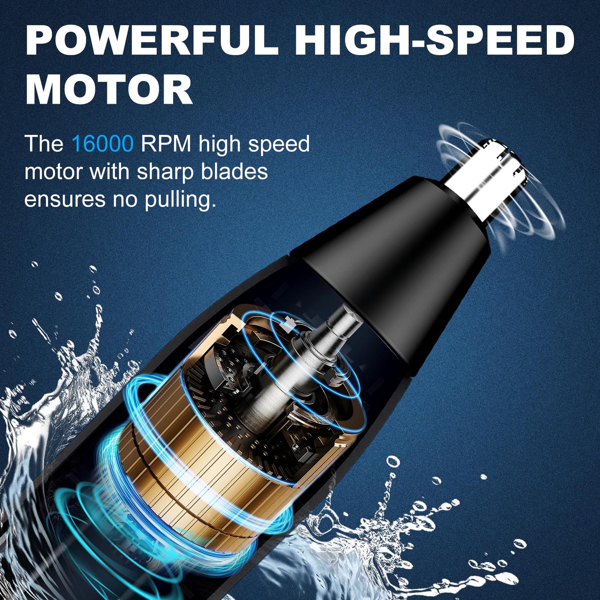 Nose Hair Trimmer for Men, Electric Nose Ear Eyebrow Facial Grooming Kit