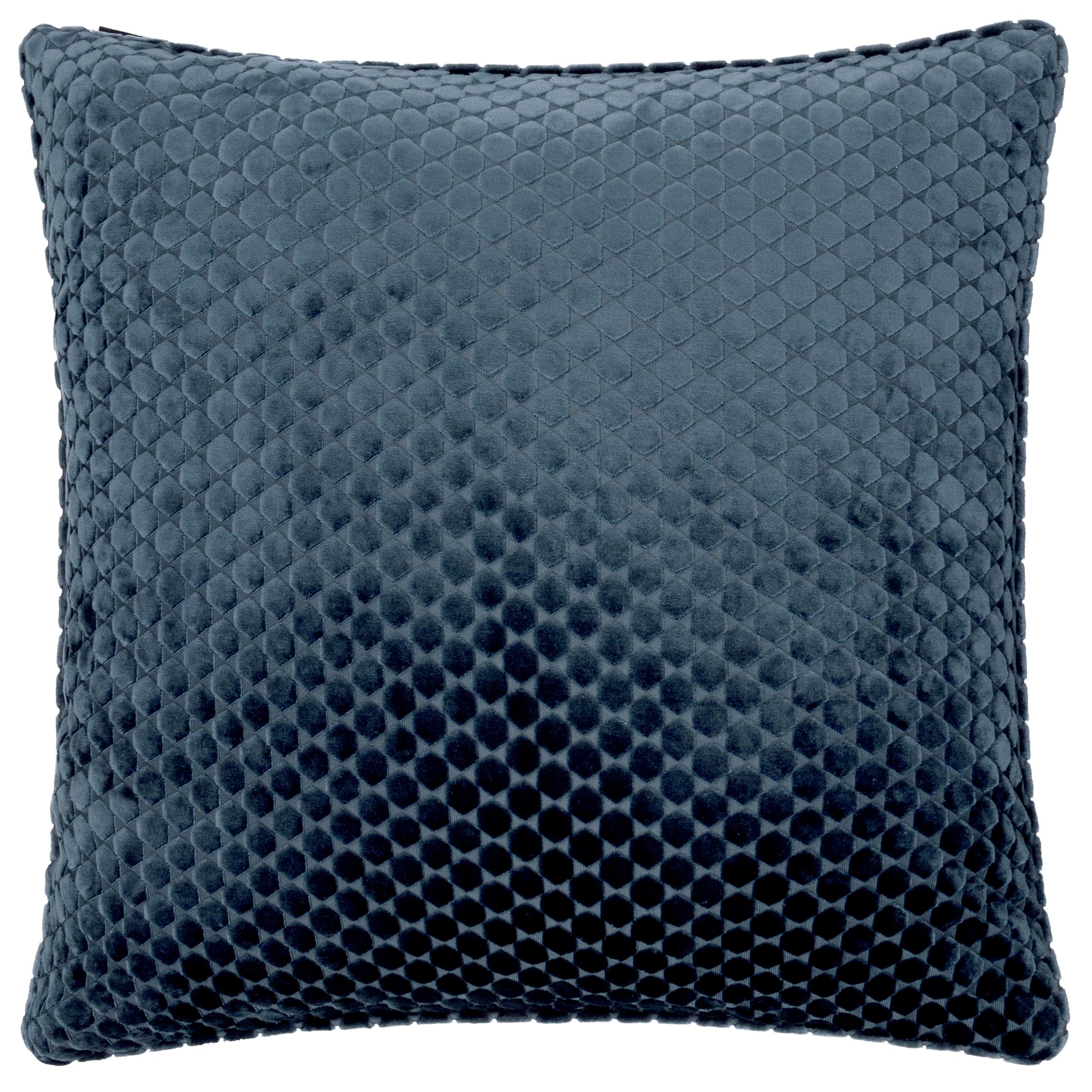 Paoletti Neptune Cushion Cover – Soft Luxury Velvet Geometric Decorative Case (Navy – 50x50cm)