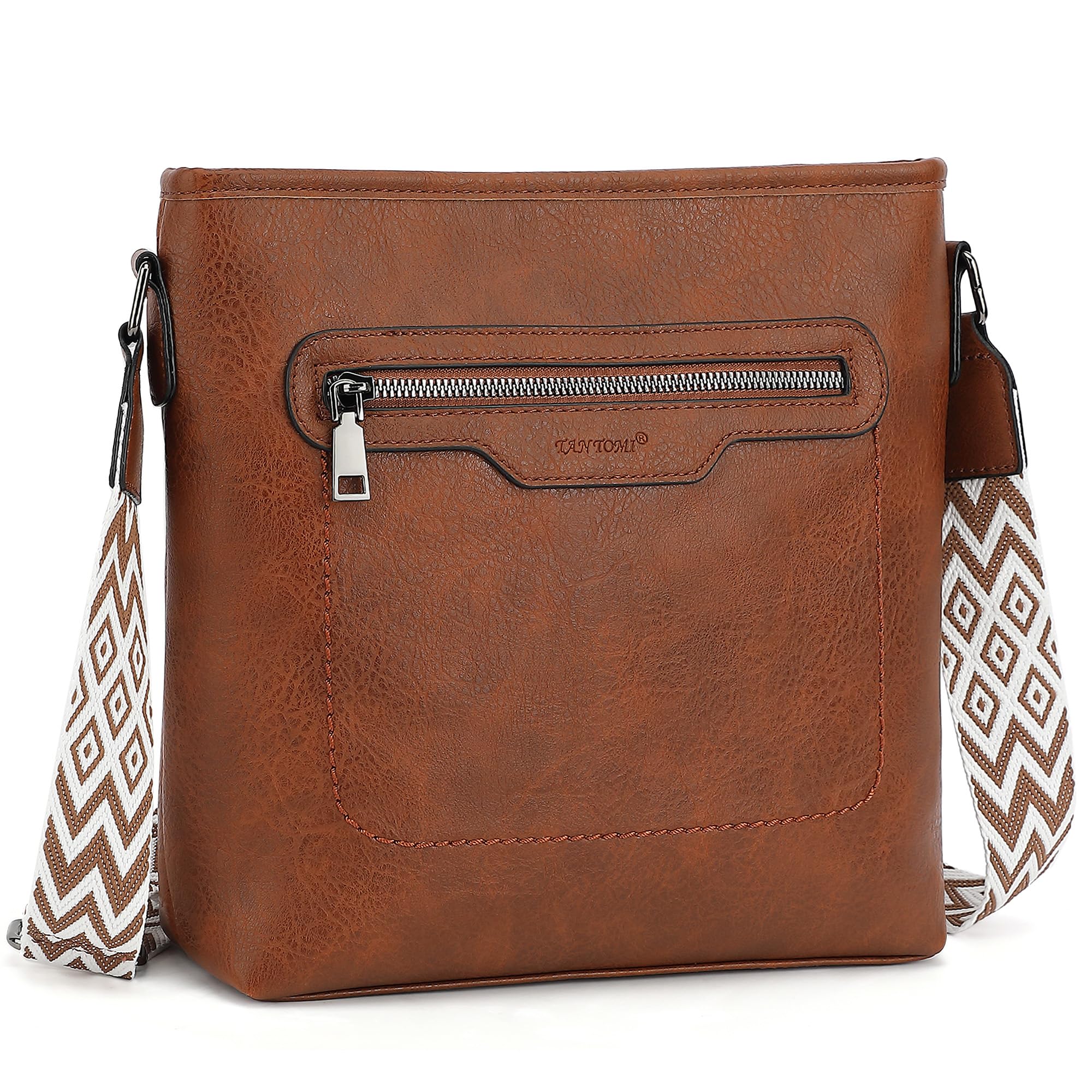 TANTOMI Umhängetasche Damen, Handtasche Damen Leicht Schultertasche Damen, Taschen Damen für Verstellbarem Farbigem Riemen