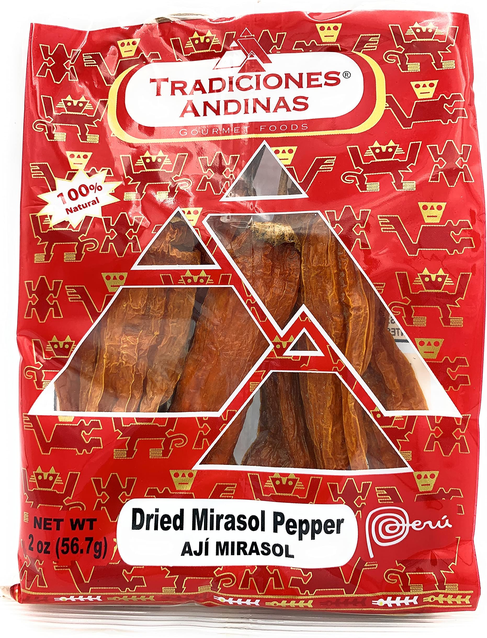 Tradiciones Andinas AJI MIRASOL | DRIED MIRASOL PEPPER PERUVIAN 100 NATURAL 2 OZ
