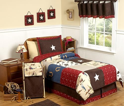 Wild West Cowboy Western Childrens ropa de cama 4pc individual Set